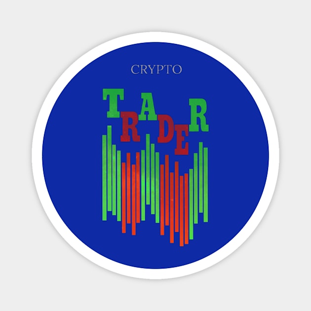 CRYPTO TRADER (CLEAN) / BLUE Magnet by Bluespider